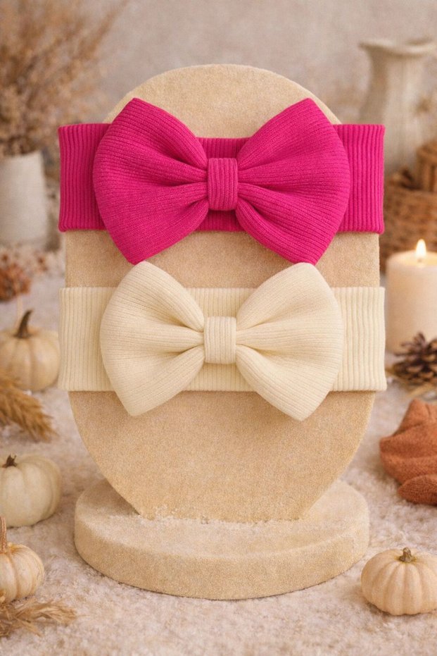 Baby Girl & Child Bowknot Bandana Set of 2