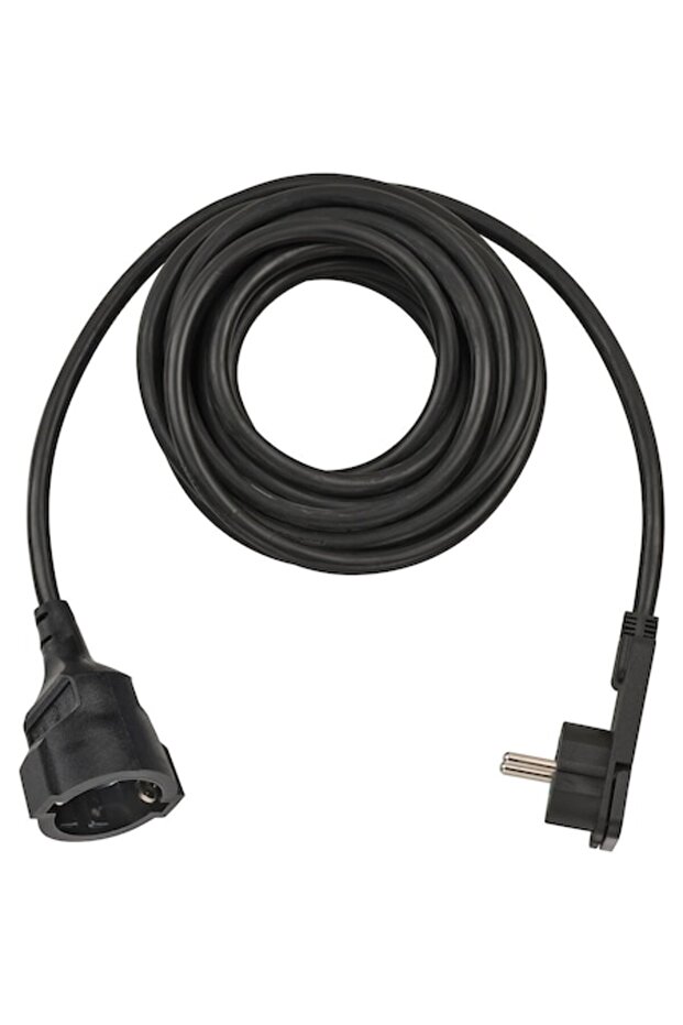 Flat Plug Extension Cord, 5m - Black - 1