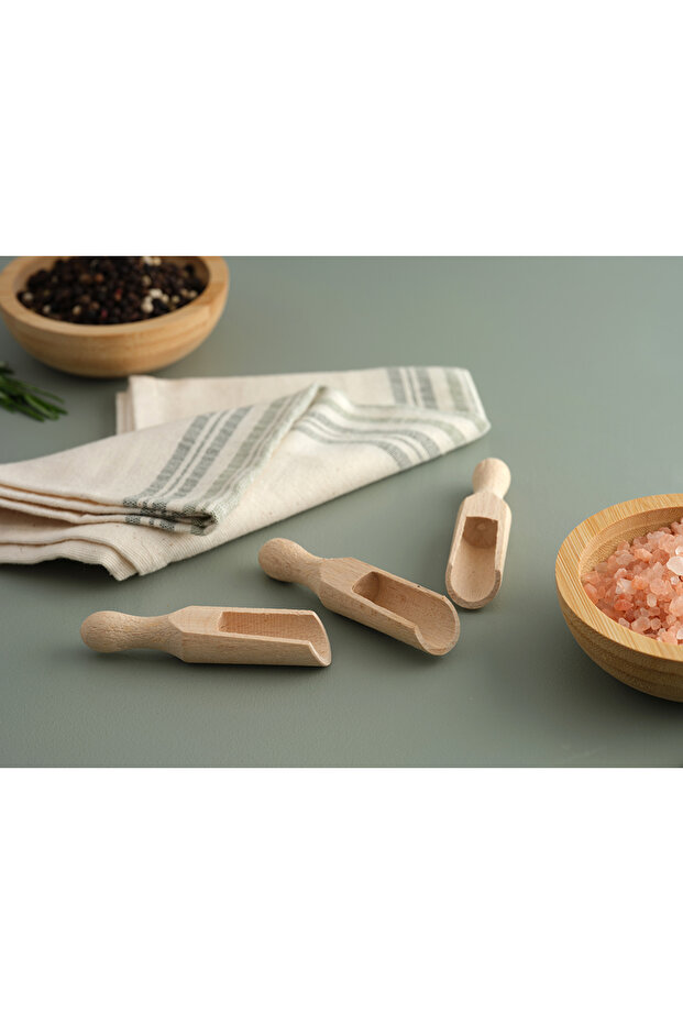 Wooden Spice Mini Measuring Scoop 6 Pieces