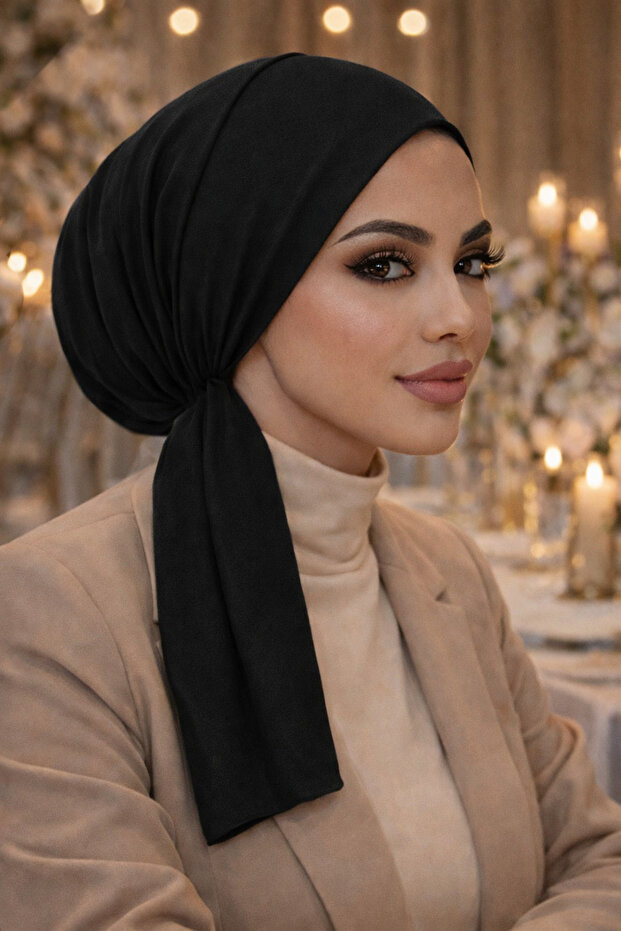 Eșarfă neagră Bone - 1