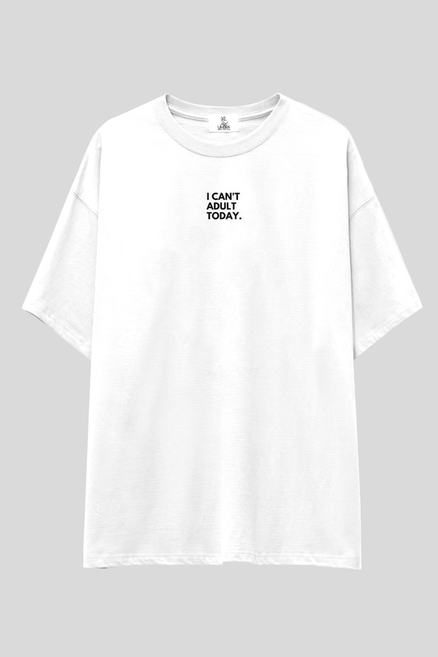 Daily Mood & Sarcasm Series Oversize T-Shirt | Unisex 100% Cotton Black & White Printed Design Tee