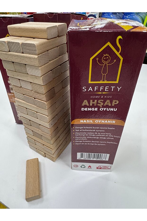 Saffety jenga 54 parça denge oyunu (Cenga) - 2