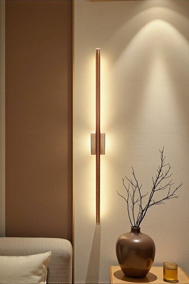 شمعدان حائط LED حديث مزخرف بقضيب طويل LED فردي عتيق الطراز 80 سم ضوء النهار