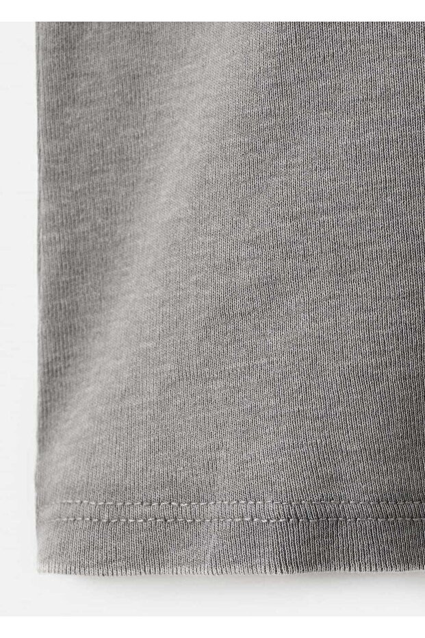 Pamuklu dikişli tişört - 7