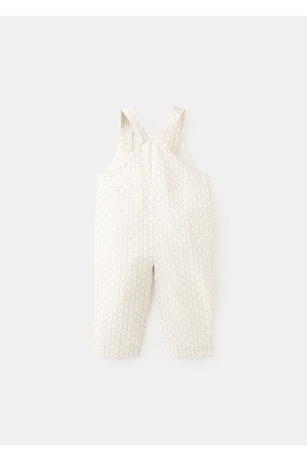 Çizgili denim tulum - 2