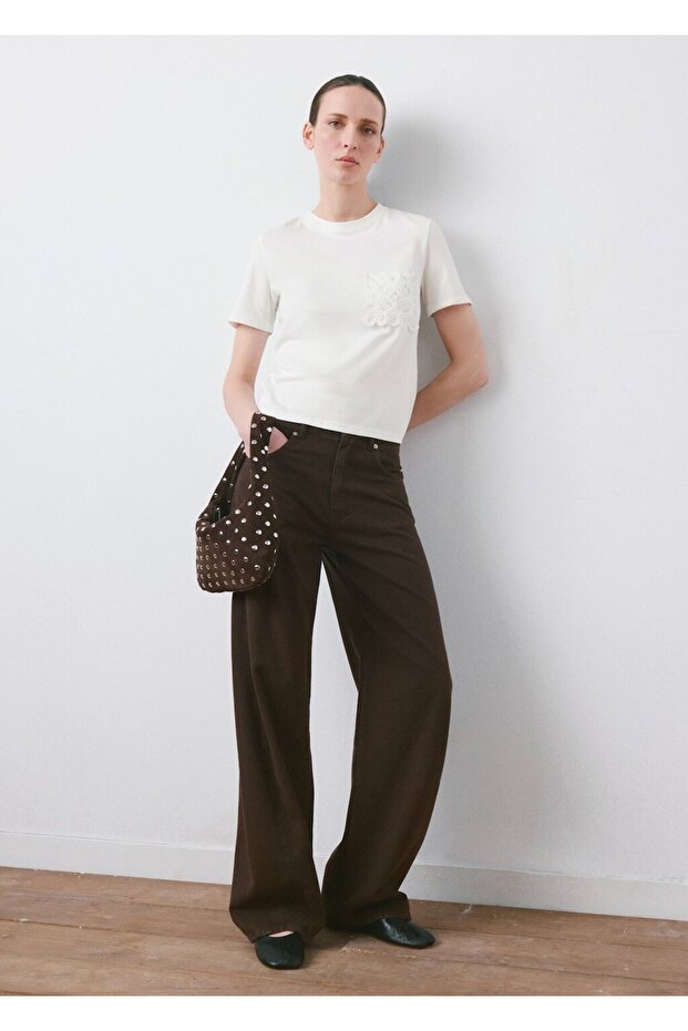 İşlemeli pamuklu tişört - 2