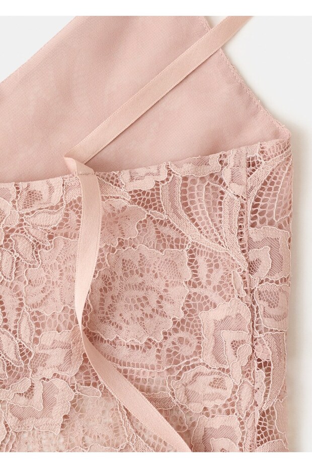 Fırfırlı dantel bluz - 7