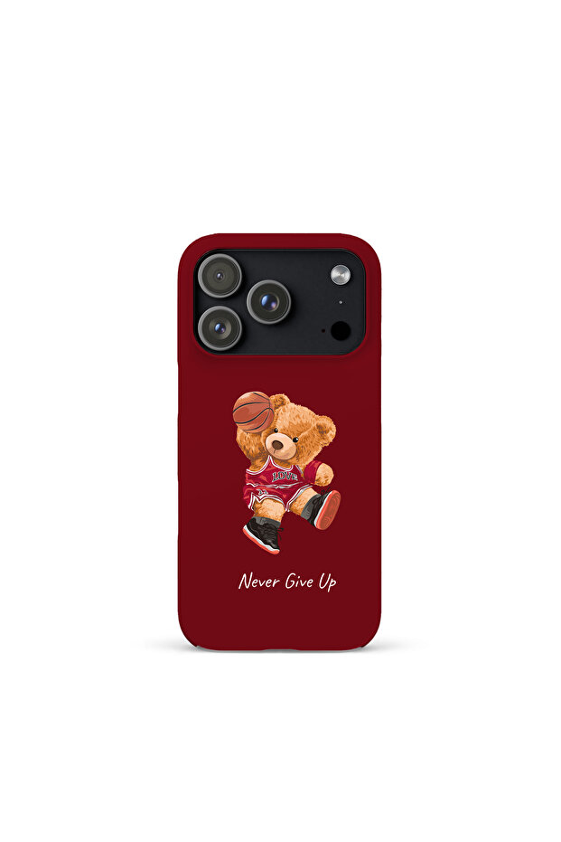 Iphone17 Pro Max Compatible Never Give up Teddy Bear Design Printed Launch Case - 1