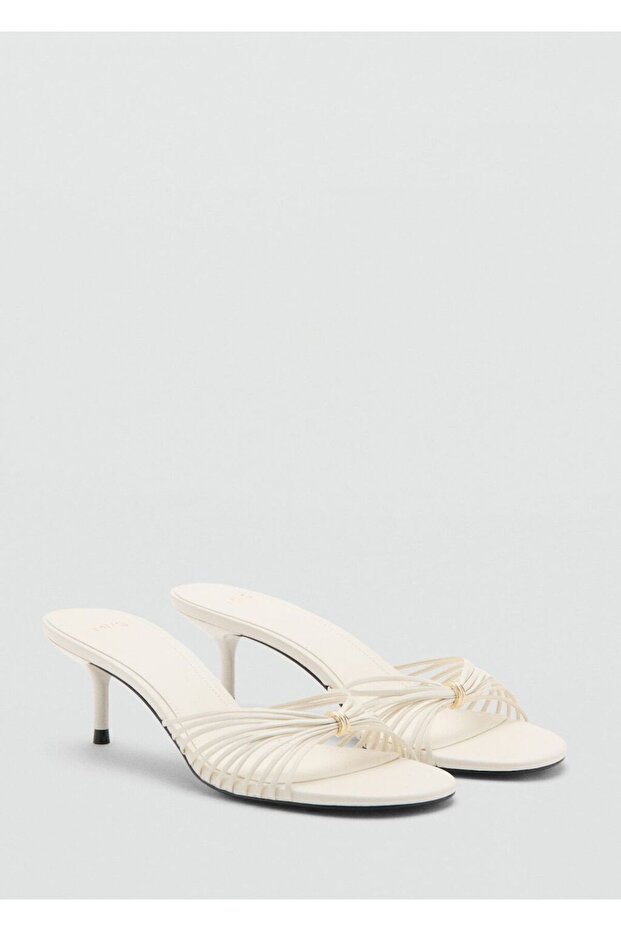 Bantlı topuklu sandalet - 1