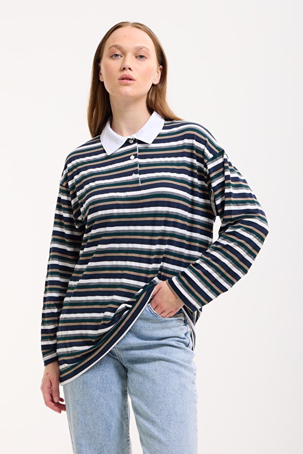 Polo Yaka Sweatshirt - 6