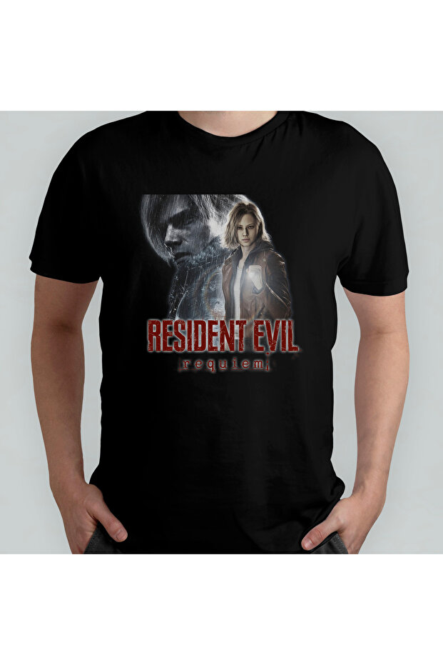 Resident Evil 9 Requiem Unisex 100% Cotton Crew Neck T-Shirt Model 3
