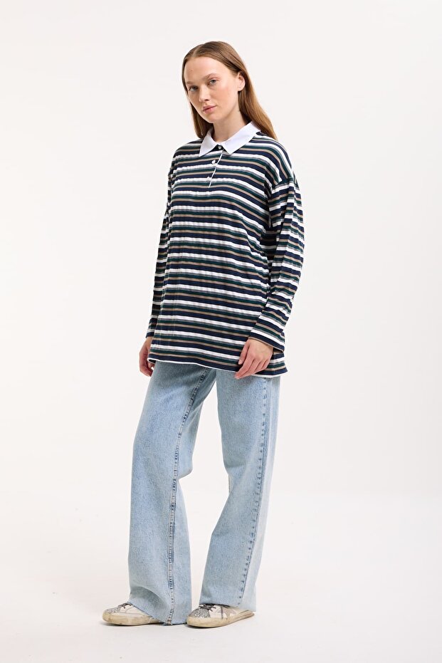 Polo Yaka Sweatshirt - 4