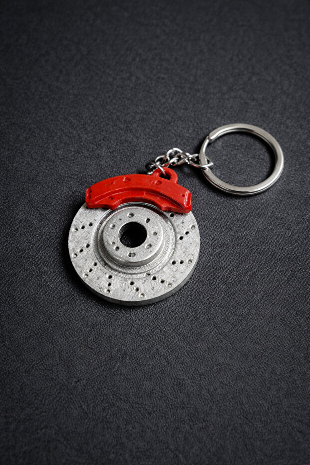 Disc Brake Shaped Keychain with Movable Design