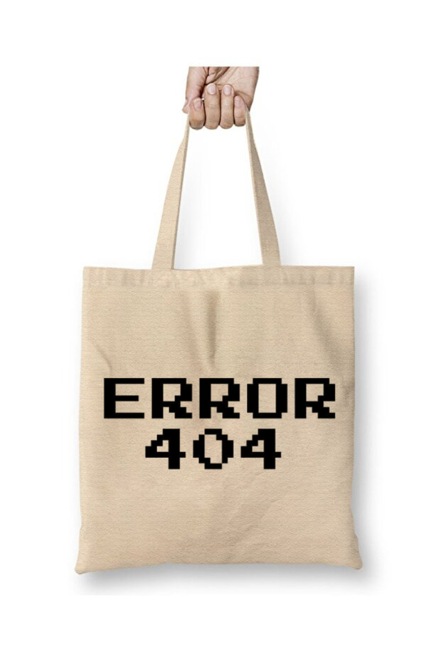 404 Error Not Found White Cloth Bag Long Handle Shopping Bag Beach Bag