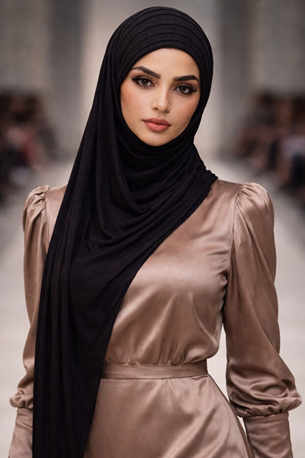 Siyah Piliseli Bone Hazır Şal - 2