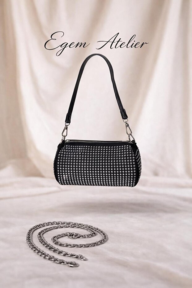 Stone Chain Series Cylinder Women's Bag
