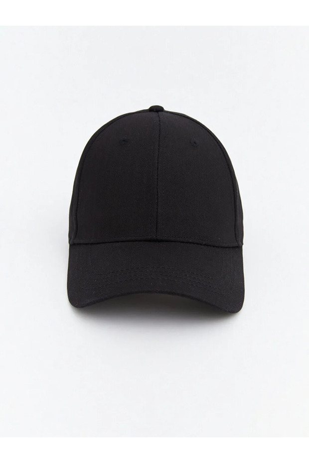 Black Basic Men's Cap Hat - 3