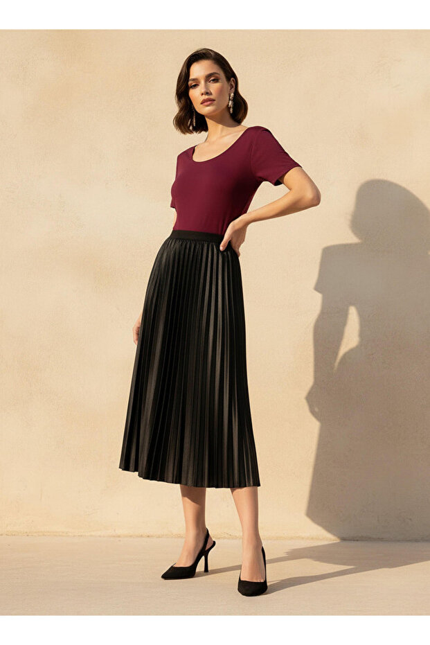 تنورة ميدي مطوي - 3