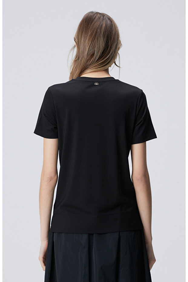 Siyah Basic T-shirt - 5