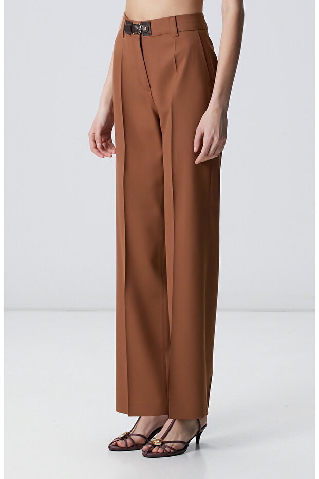 Camel Yün Karışımlı Pantolon - 2
