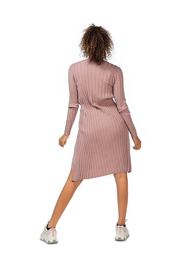 Women Rib Knit Wrap Shrug in Mocha