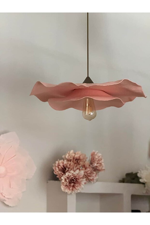 Pembe Modern Avf İki Katlı Sarkıt Avize - 3