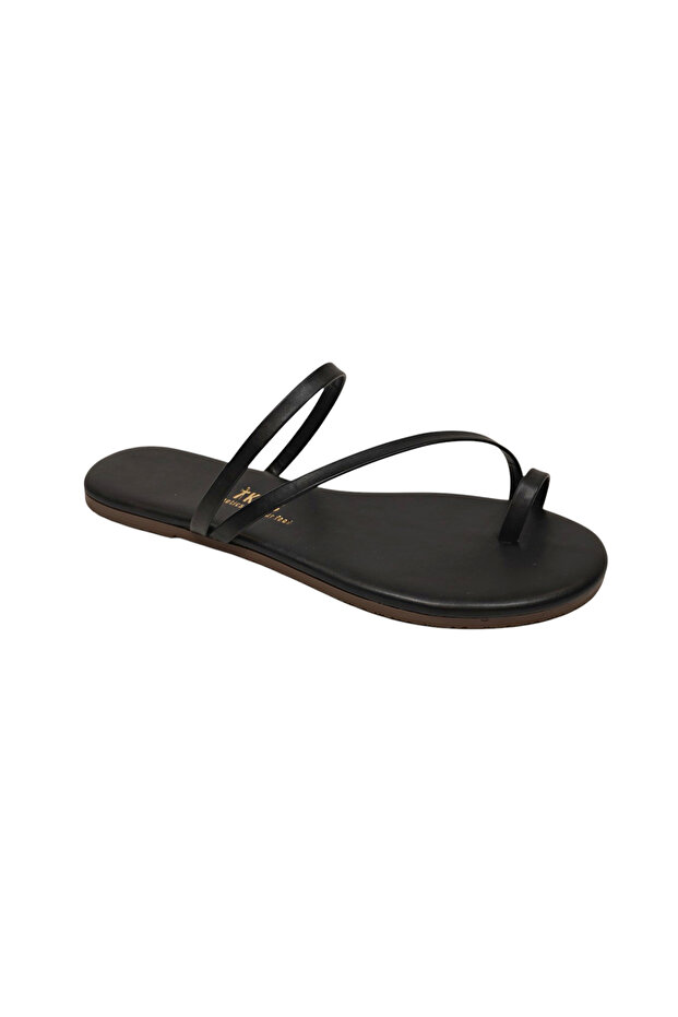 Women's Classic Black Slip-On Stylish Daily Slippers
