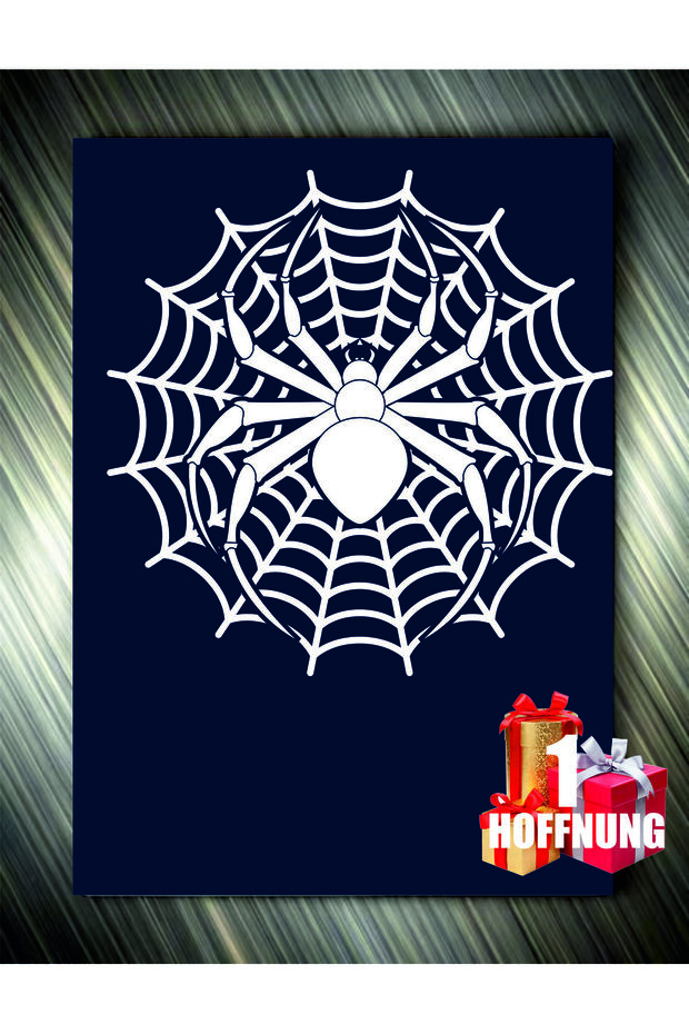 سترة زيب سبايدر منقوشة بخيطين كبيرة الحجم باللون الأسود - 8