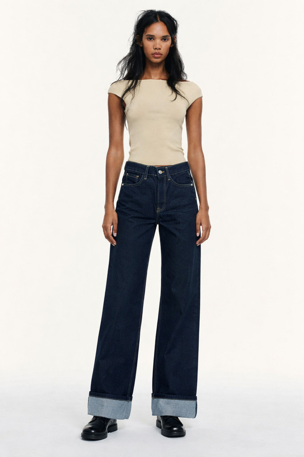 Katlamalı Denim PANTOLON - 1