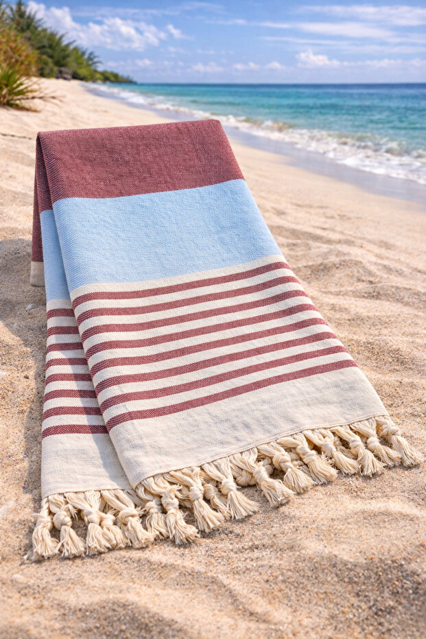 American Peshtemal Multi-Purpose Natural Fringed 100% Cotton Peshtemal