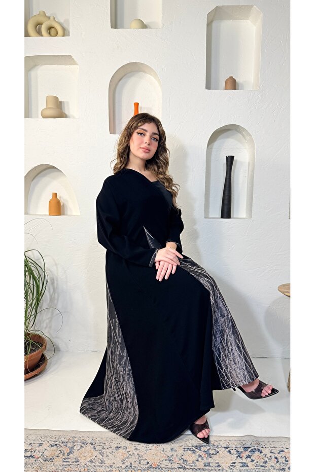 Abaya with a side cut - 3