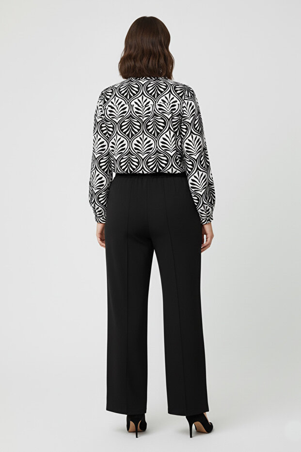 Patterned Loose Cut Blouse - 2