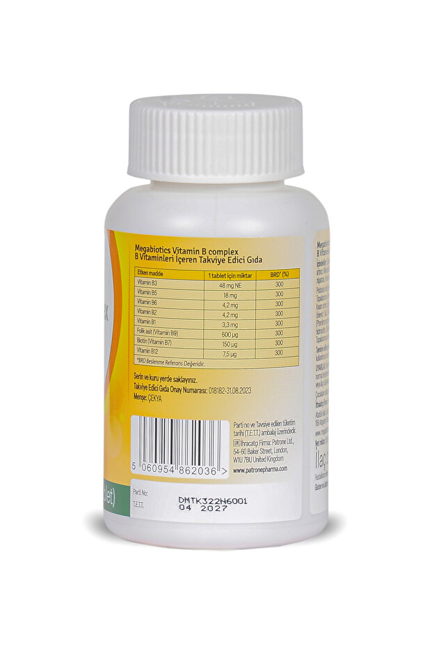B-Complex vitamin tablet 60 adet - 3
