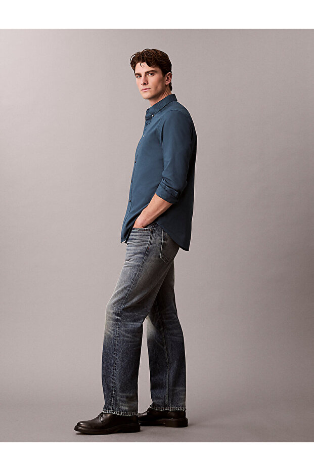 Erkek LS Solıd Oxford Classic Gömlek - 5