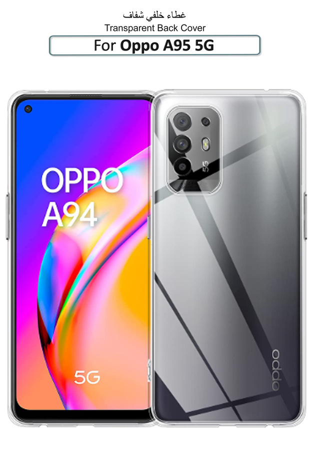 Oppo A94 5G - Transparent Silicone Protective Back Case Cover
