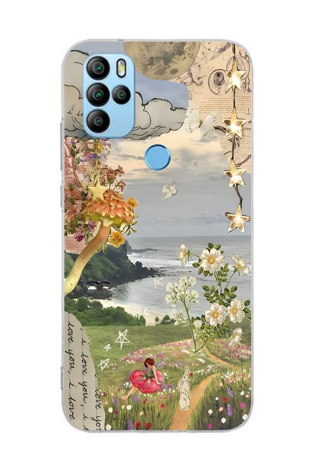 Omix X300 / X500 Compatible Dream Garden Patterned Transparent Phone Case