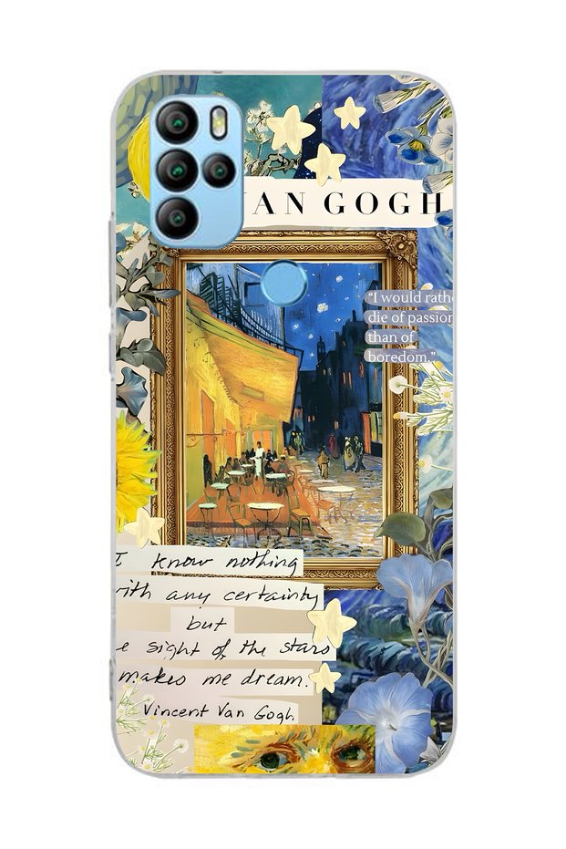 Omix X300 / X500 Compatible Van Gogh Cafe Terrace Patterned Transparent Phone Case