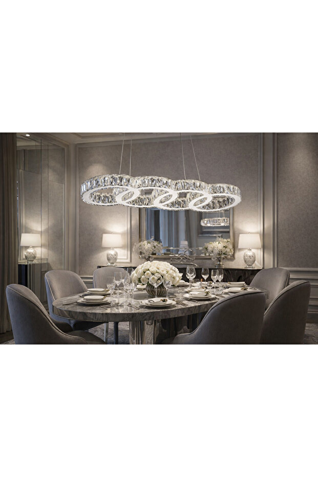 75LİK AUDİ MODEL KROM KRİSTAL AVİZE - 1