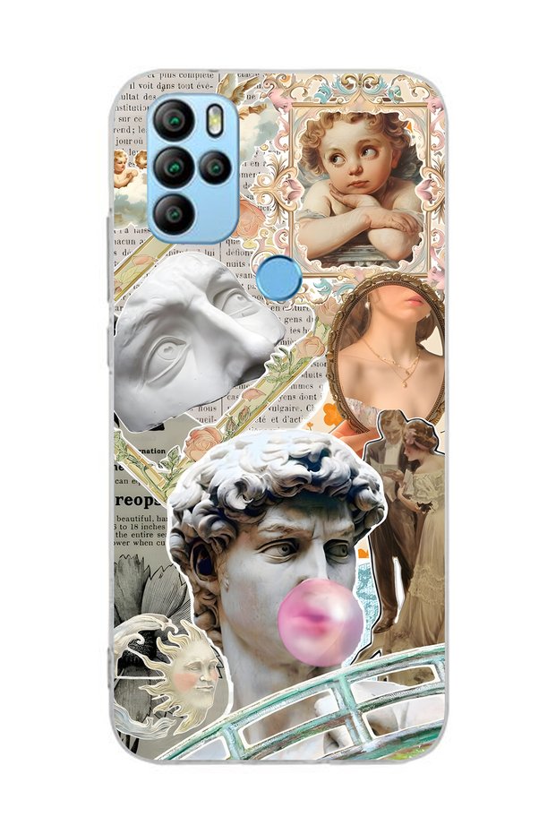 Omix X300 / X500 Compatible Renaissance Collage Patterned Transparent Phone Case