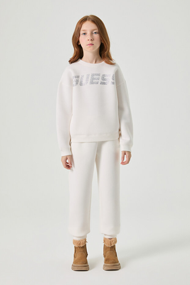 Girl White Sweatshirt