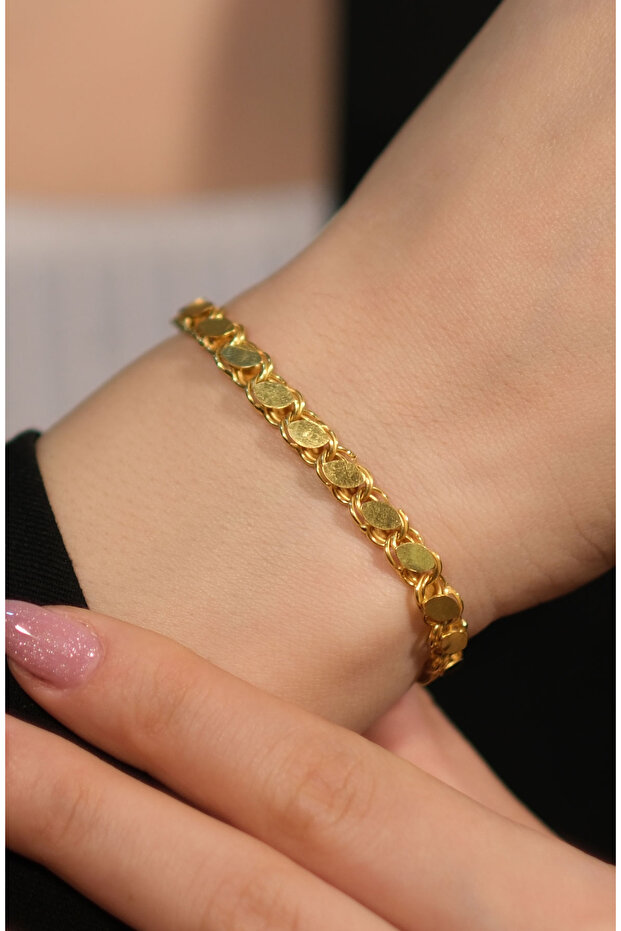 PULLU ZİNCİR BİLEKLİK 22 AYAR A078043 - 2