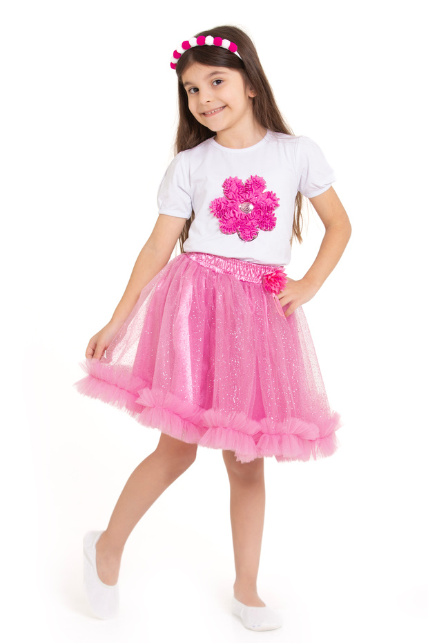 23 April 29 October Performance Outfit Girls' Model Badi Model Tutu Skirt Bottom-Top Set