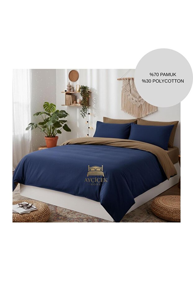 Double Bedding Set 160/200 Fitted Sheet 200/220 Quilt Size 4 Pieces Yk.