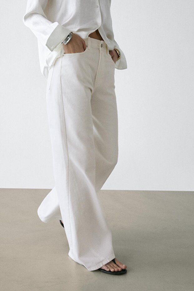 İspanyol paça yüksek bel jean - 2