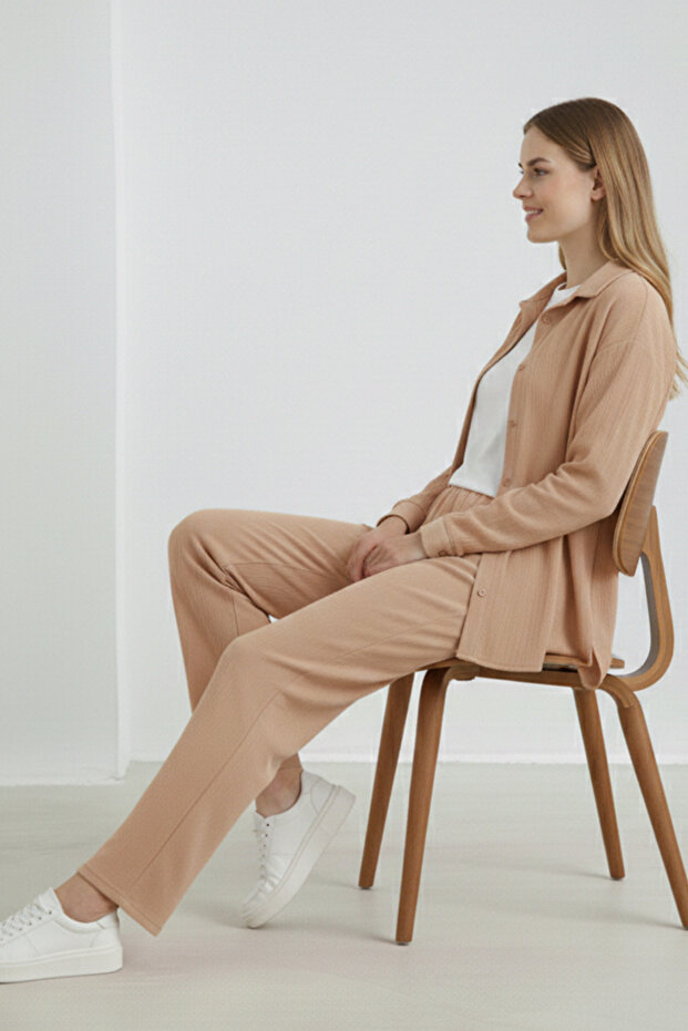 طقم مزدوج B6710 لون جملي - 3