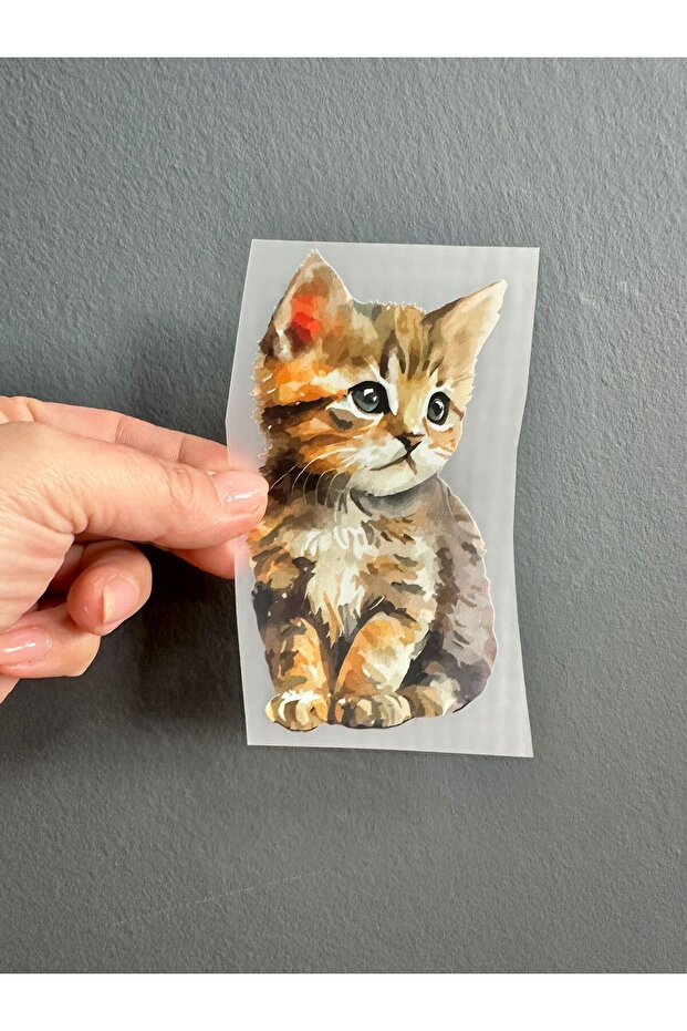 Iron-On Cat Transfer Print Arma 12X7 cm