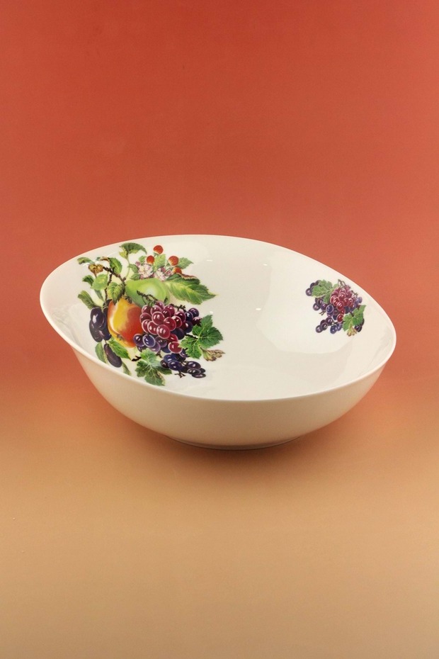 Grapes Porcelain Salad Bowl