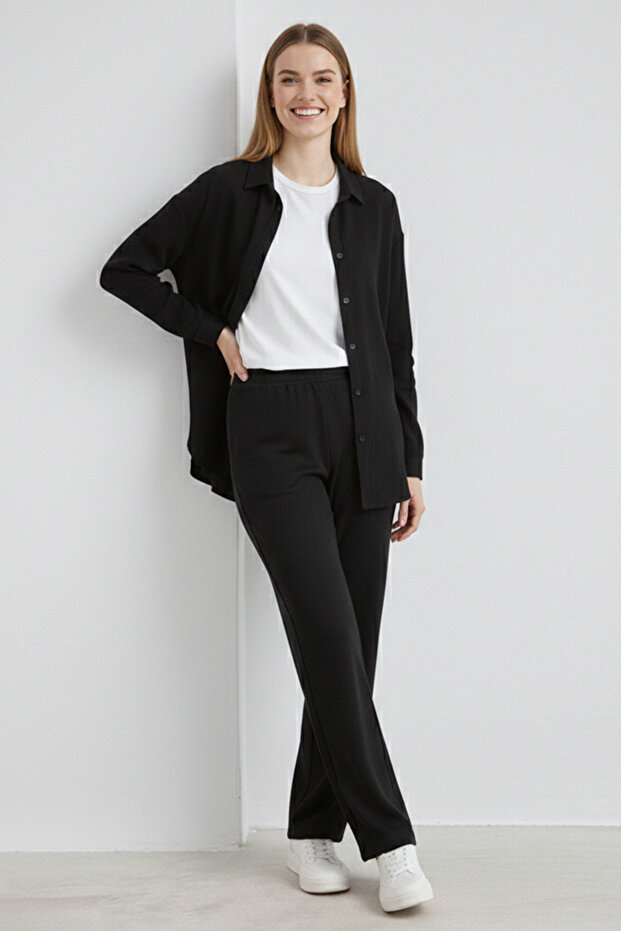 طقم مزدوج B6710 أسود - 1