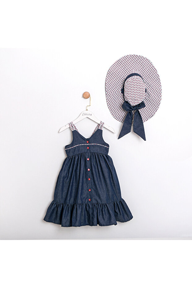 Cotton Hat and Dress for Girls
