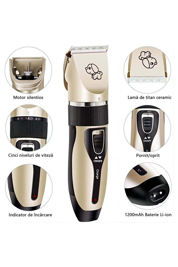Professional Wireless Pet Clipper Set - 5